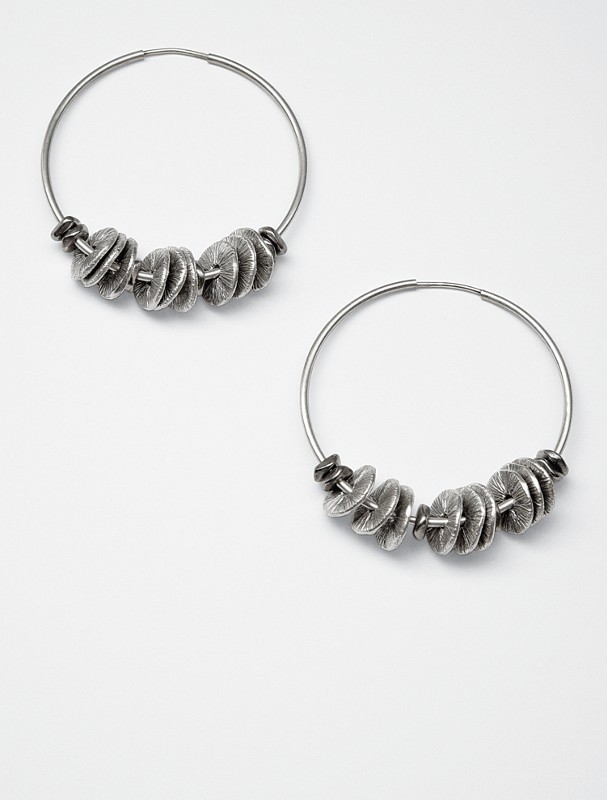 embellished hoop earrings