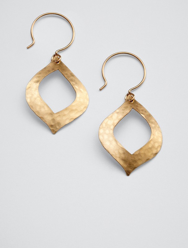 artisan 14K gold fill teardrop earrings