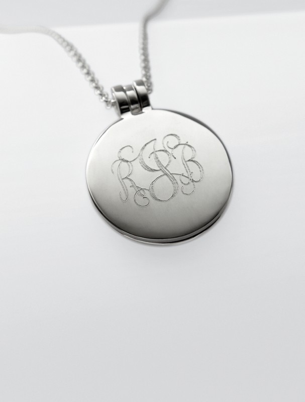 personalized signet locket necklace