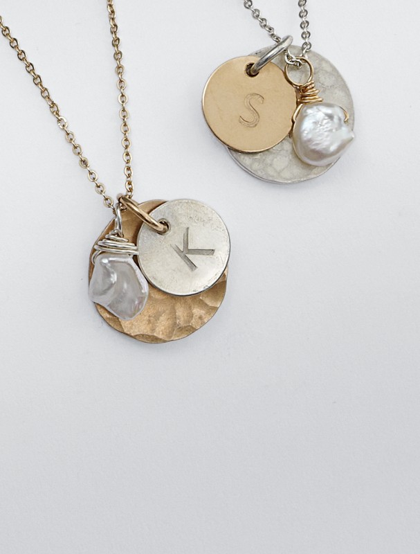 hand-stamped artisan delicate necklace