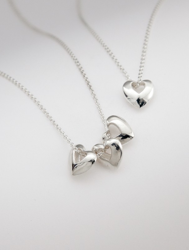 family heart necklace
