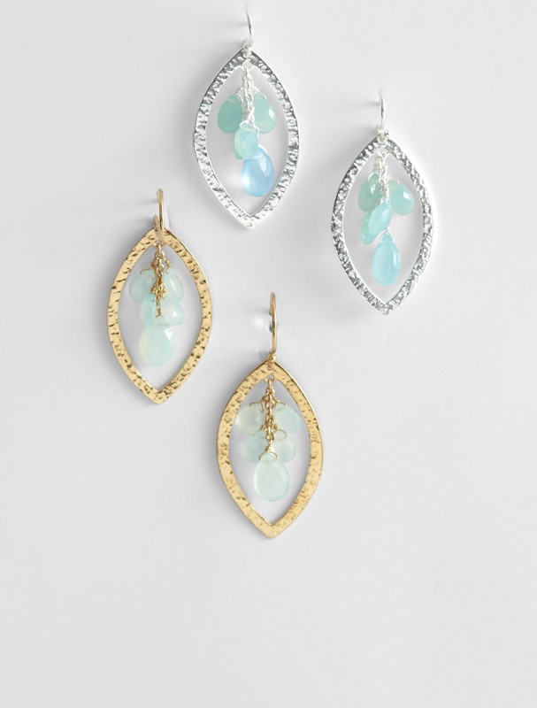 chalcedony drop earrings