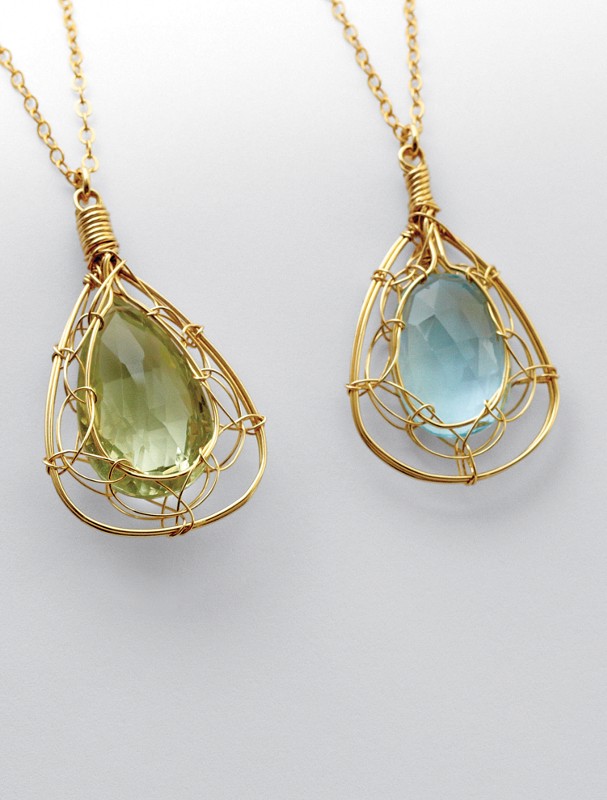 artisan embrace gemstone necklace