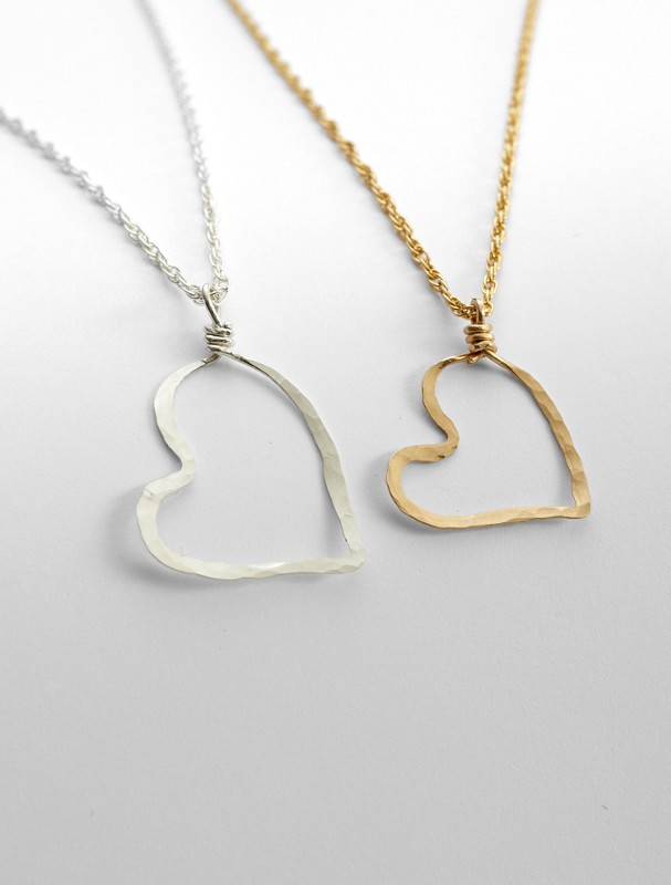 open heart necklace