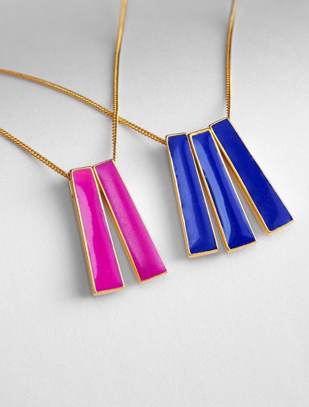 enamel charm necklace