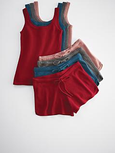cashmere tank + short set
