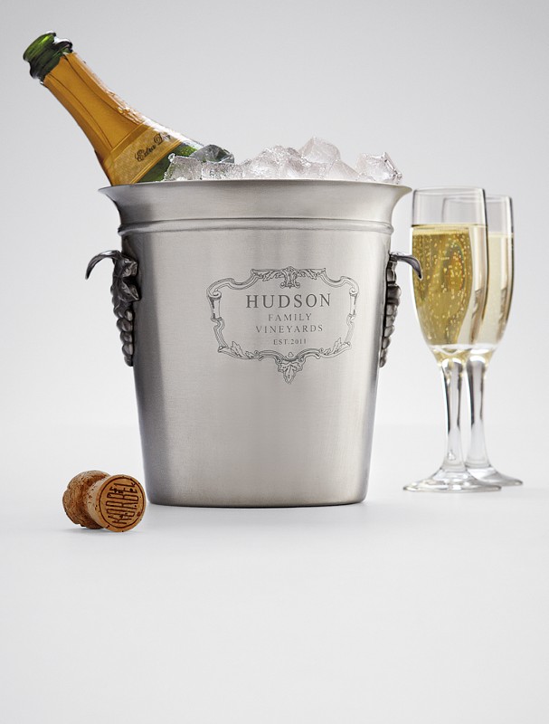 personalizable chateau wine bucket