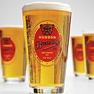 set of 4 personalized bulldog pub glasses