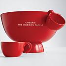 ceramic punch bowl + 8 cups set