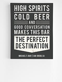 personalized high spirits wall art