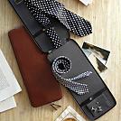 personalized leather tie + accessories case