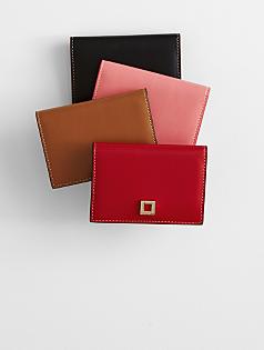 lily leather card case + mirror