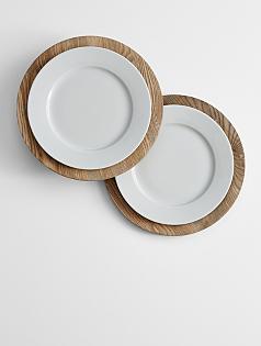 wooden charger plates