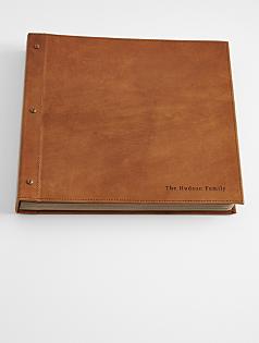 personalized leather family story photo album