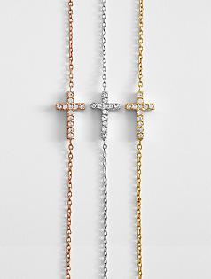 sugar bean sideways cross bracelet