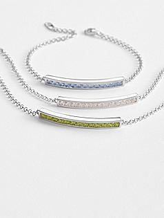 channel set birthstone bracelet
