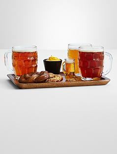 beer stein set + ceramic dipping dish