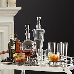 etched glass decanters