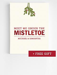 personalized mistletoe wall art + free gift