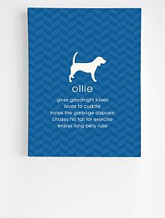 personalized pet traits wall art