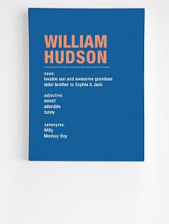 personalized name meaning wall art