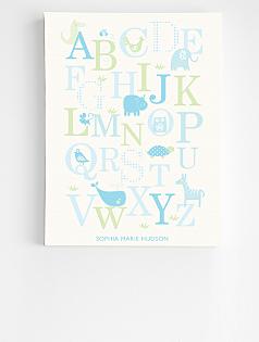 personalized alphabet wall art