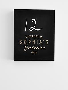 personalized graduation countdown chalkboard