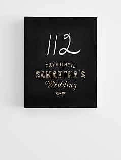 personalized wedding countdown chalkboard