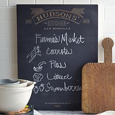 personalized kitchen notes chalkboard