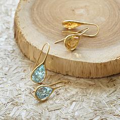 classic birthstone drop earrings