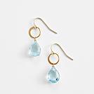 mabel chong blue topaz disk charm earrings