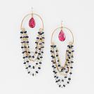 mabel chong sapphire bar link earrings with ruby