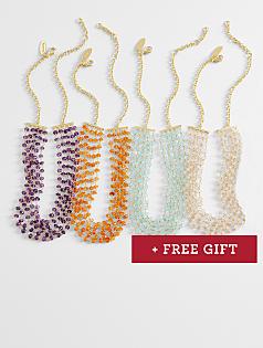 multi strand gemstone necklace + free gift