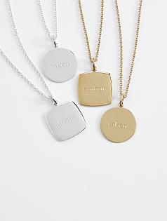 amour + taken pendant necklaces