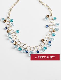 mabel chong blue topaz dome charms + free gift