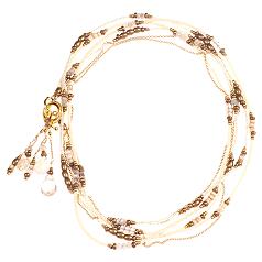 cream seed toggle wrap necklace