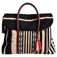 mercado global stripe brocade weekender bag