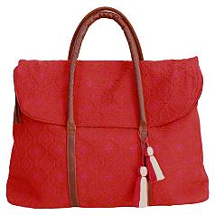 mercado global rosa brocade weekender bag