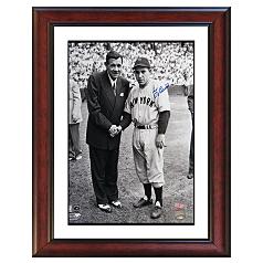 yogi berra autographed photo with babe ruth