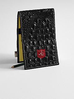croc embossed yardage book + scorecard holder