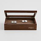 wood cuff link case