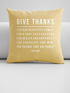 personalized give thanks throw pillow cover