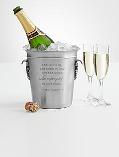 too much champagne wine bucket