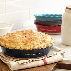 personalized stoneware pie dish
