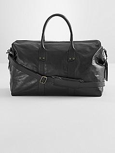 personalized leather travel bag