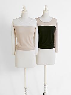 cashmere color block sweater