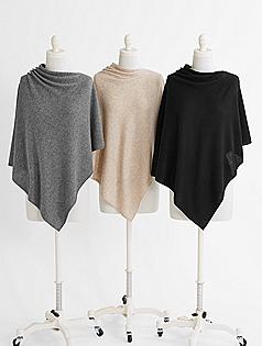 cashmere pull-over poncho