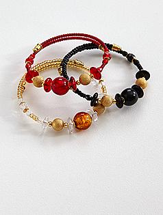 iridescent murano glass bead bracelet