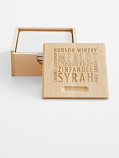 types of wine ceramic coasters