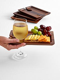monogrammed wine appetizer trays